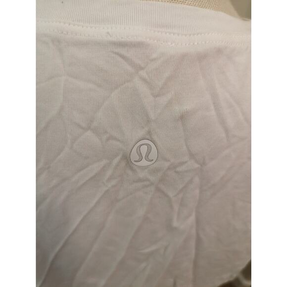 Lululemon Activewear Tank Top Shirt White Crew Neck Womens Size XL - Picture 3 of 6